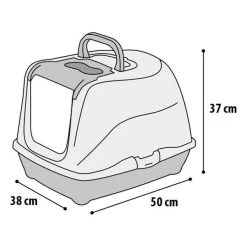 Kattenbak Loki Grijs - 38 X 50 X 37 Cm 8 Kattenbak Loki Grijs - 38 X 50 X 37 Cm -Garden Pet & Animal Winkel 1607086478 3 600
