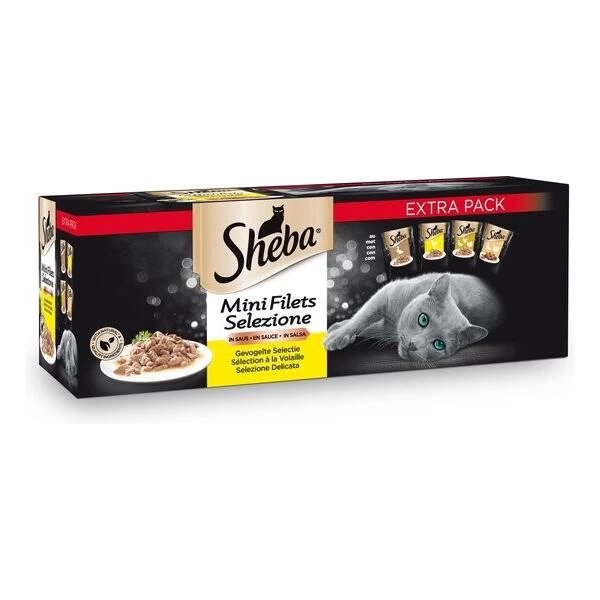 Sheba Maaltijdzakjes Minifilets Gevogelte - 40 × 85 G - Set Van 40 Stuks 3 Sheba Maaltijdzakjes Minifilets Gevogelte - 40 × 85 G - Set Van 40 Stuks