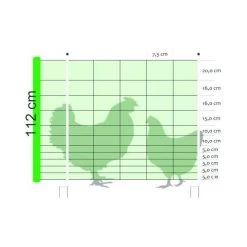 Afrasteringsnet Kippen - L 50 M × H 1,12 M -Garden Pet & Animal Winkel afrasteringsnet kippen 50 m 1579093959 3 600