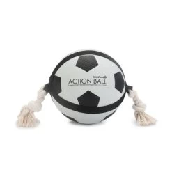 Hondenspeelgoed Action Voetbal Met Touw - 22 Cm