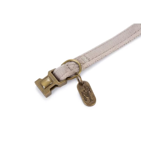 Halsband Hond 'Velura' Fluweel Grijs 20-30 Cm - Designed By Lotte - Afbeelding 2