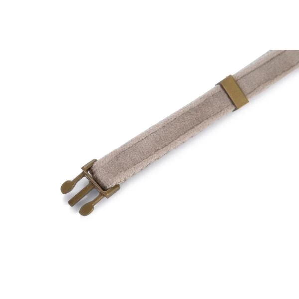 Halsband Hond 'Velura' Fluweel Grijs 20-30 Cm - Designed By Lotte - Afbeelding 3