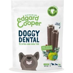 Edgard & Cooper Hondensticks Doggy Dental Appel En Eucalyptus - 105 G - Set Van 7 Stuks