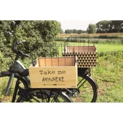 Hondenfietsmand Met Kap Hout 45 × 33 × 45 Cm - Touring -Garden Pet & Animal Winkel hondenfietsmand met kap touring 1601299766 1 600