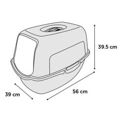 Kattenbak Lexie Grijs - 39 X 56 X 39.5 Cm -Garden Pet & Animal Winkel kattenbak lexie grijs 1607087862 3 600