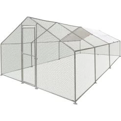 Kippenren Doerak, Gegalvaniseerd 18 M² - 6 × 3 × 2 M
