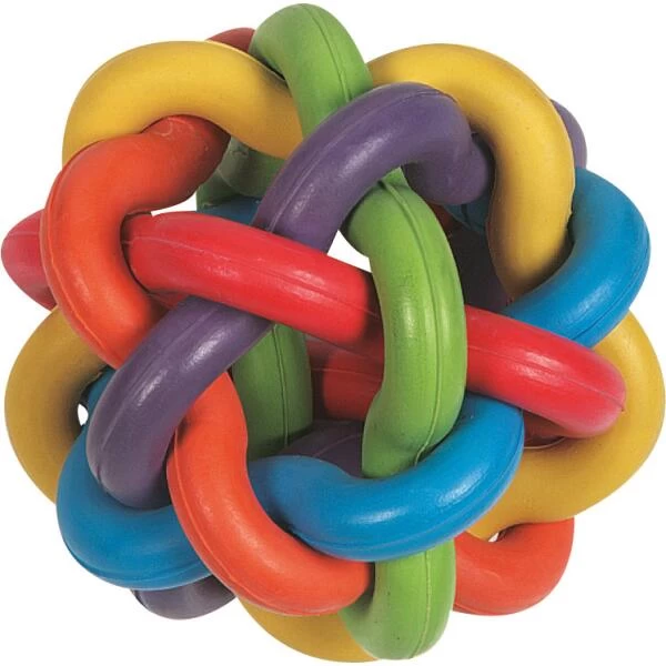 Speelbal Multicolor Rubber Ø 9 Cm