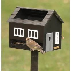 Voederhuis Met Bad, Zwart