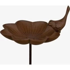 ESSCHERT DESIGN Voederschaal Bloem Met Vogel Op Prikker