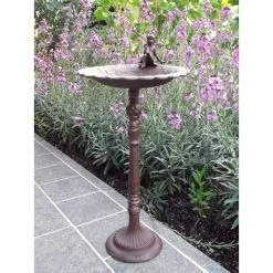 Vogelbad Gietijzer Op Voet Met Elfje -Garden Pet & Animal Winkel vogelbad gietijzer elfje 1484056262 3 600