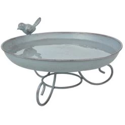 ESSCHERT DESIGN Vogelbad Staand Grey Metal