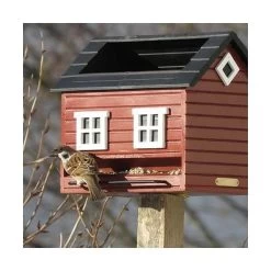 Vogelvoederhuis Met Bad - Rood -Garden Pet & Animal Winkel vogelvoederhuis met bad rood 1660121020 1 600